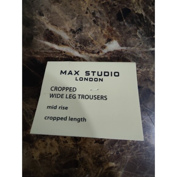 Max Studio Cropped Wide Leg Ponte Pull On Trousers Black S NWOT - Picture 6 of 8